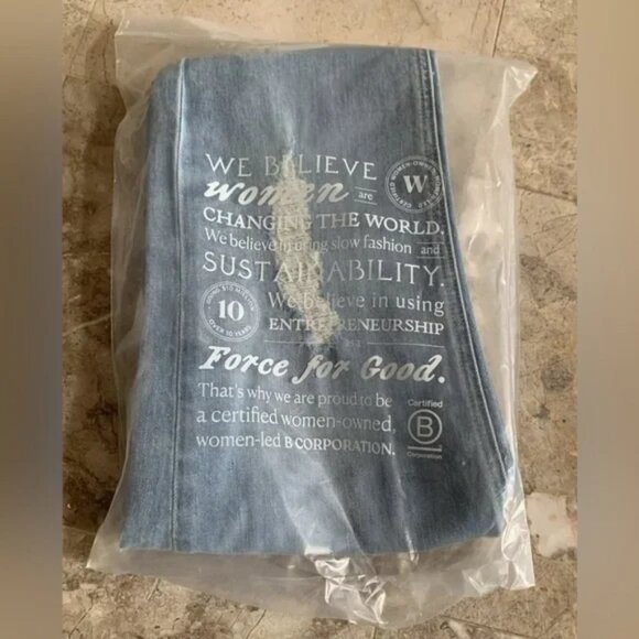 FRANK & EILEEN The Monaghan Ripped Raw Hem Crop Straight Leg Mom Jeans 24 - Picture 5 of 6